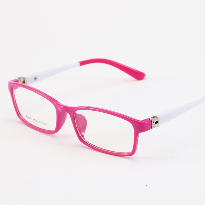 iboode Optical Glasses Frames Kids Boys Girls Myopia Glasses Frame With Clear Lens Spectacle for Student Children Eyeglasses: Rose Red