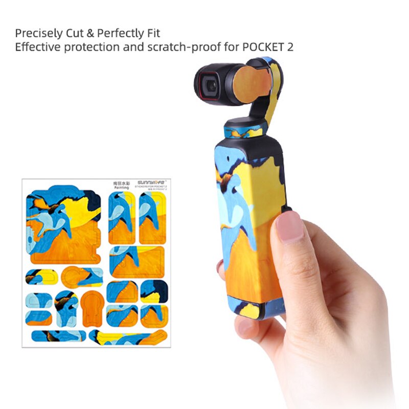 Kolorowe naklejki naklejki folia ochronna wodoodporna obudowa pcv pokrywa dla DJI OSMO Pocket 2 kardana ręczna akcesoria do aparatu