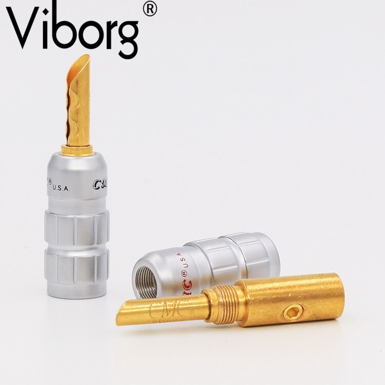 VB417G Gold Plated Copper Banana Z-Plug Speaker Cable Wire Connector