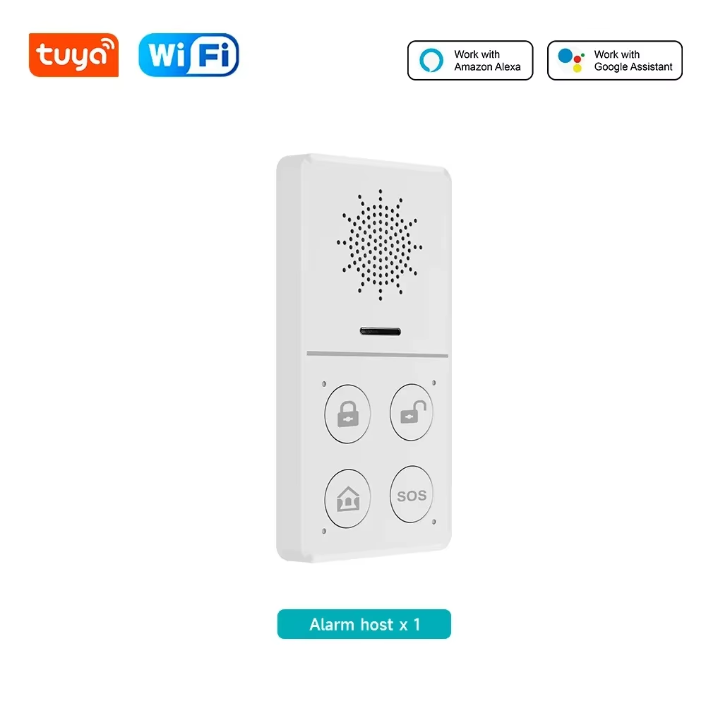 Tuya WiFi sistemas de seguridad para el hogar alarma antirrobo inalámbrica con Sensor de movimiento Sensor de ventana Sensor de puerta Control de aplicación de hogar inteligente: Lavanda