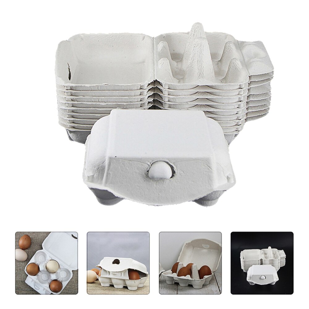 MUKCHAP 40 STKS 6 Count Papier Eierdozen, Pulp Eierlade Kartonnen Ei Container Voor Boerderij Thuis 663035043