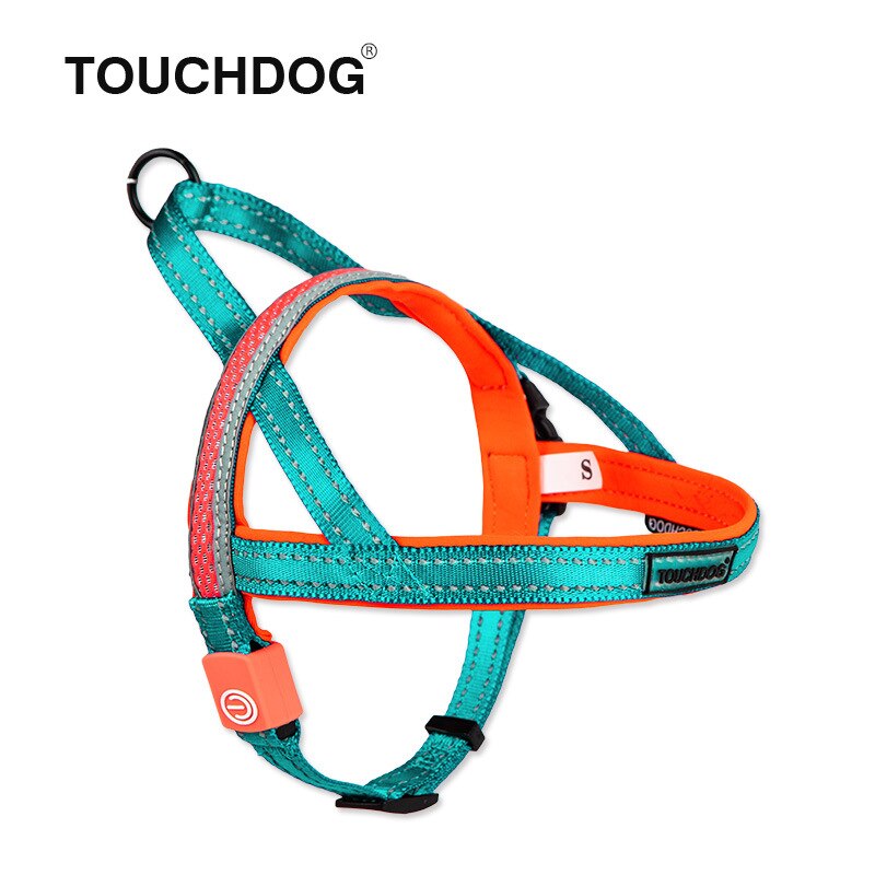 Touchdog koiran valjaat led valot koiran talutushihna heijastavat koiran kaulapannat valjaat koirille lemmikkitarvikkeet pienet keskisuuret koirat: Tdlh 00080c / L