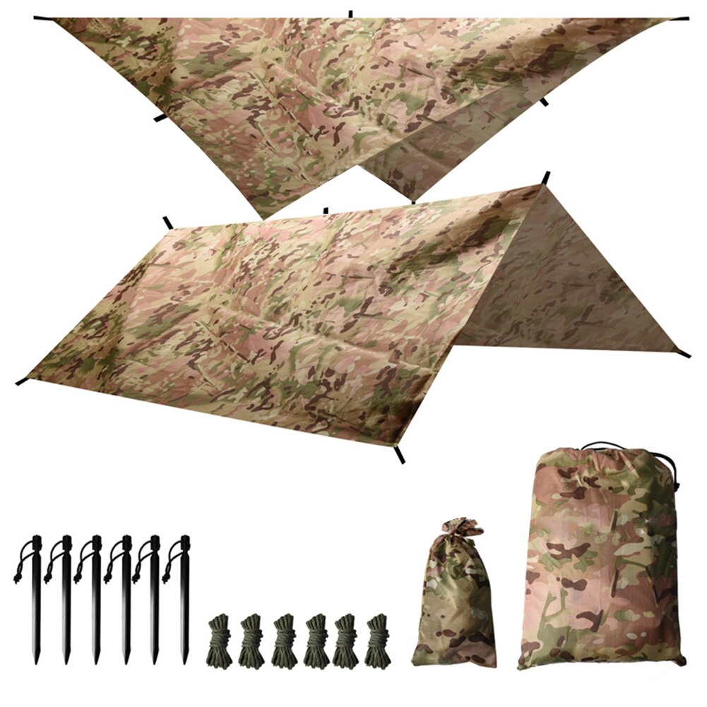 Outdoor tent parasol canopy camping tent windproof waterproof tourist awning tarpaulin awning mat forest hiking picnic accessories