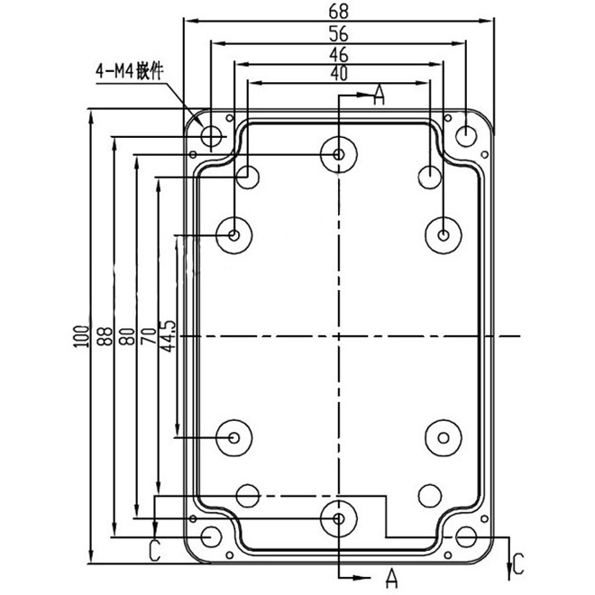 Plastic Elektronische Project Doos Grijs Behuizing Instrument Behuizing 100x68x50mm DIY waterdichte VEC27 P