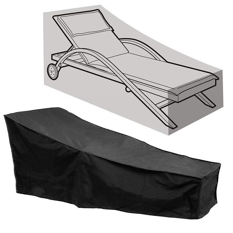 Chaise Lounge Chair Cover Waterproof Lounge Chair Recliner Protective Cover for Outdoor Courtyard Garden Patio