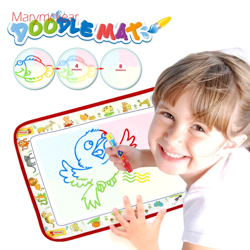 Kids Doodle Mat Water Kleurplaten Tekening Tablet Magic Water Tekenen Schilderen Speelgoed Voor Kinderen In 4 Kleuren Magic Board 38.5x29CM