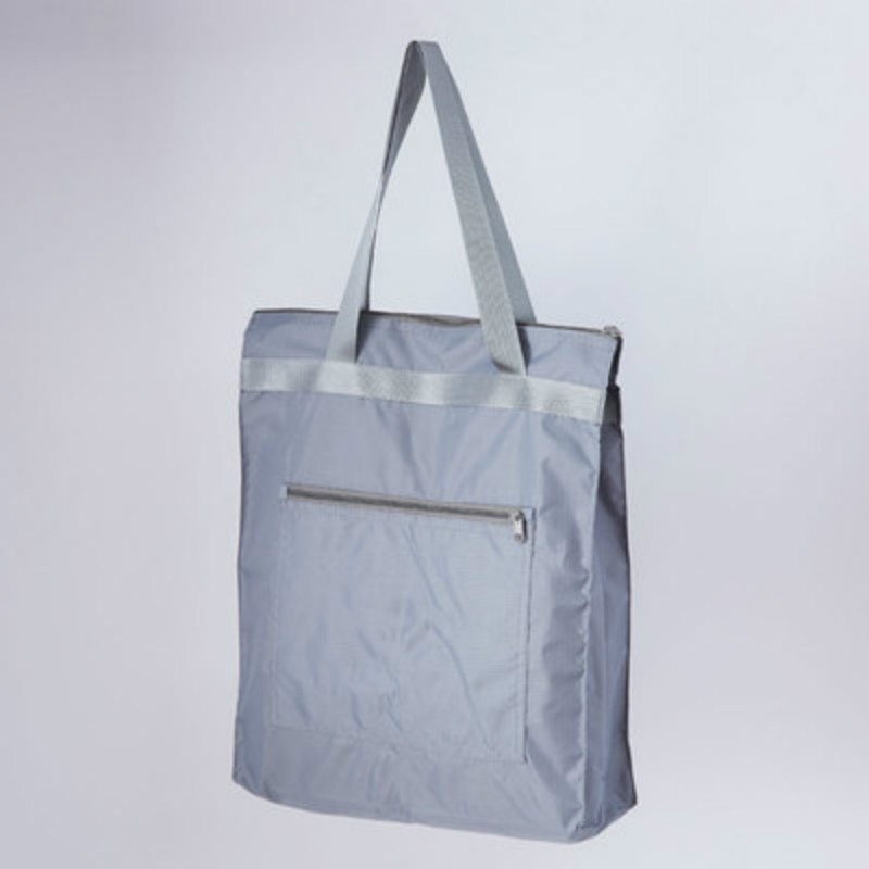 Shopping Bag Foldable Recycle Bag Portable Carrier Bag Eco Friendly Large Capacity Supermarket Shopper Waterproof Oxford Handbag: Grey