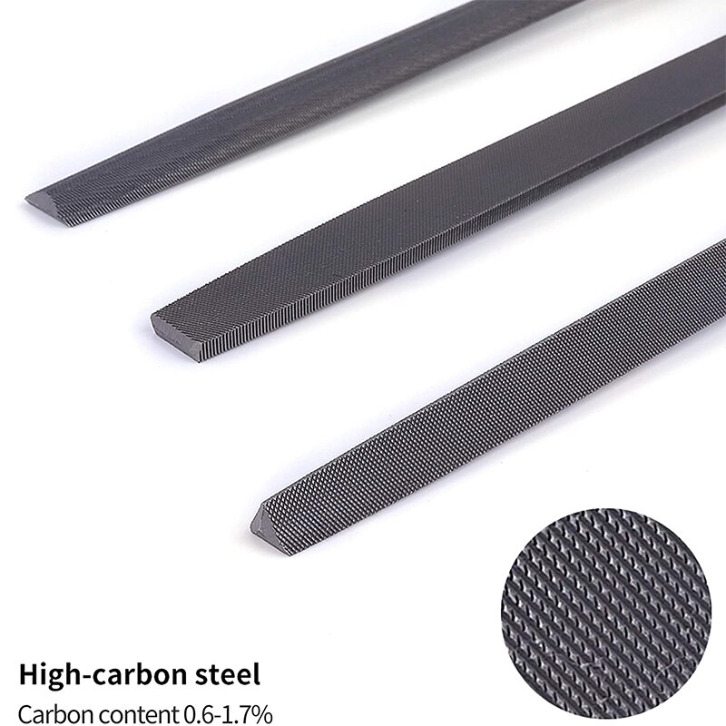 19Pcs File Set, 4 Flat/Half-Round/Round Files Tool, 14 Files Set with 1 Brush for Woodwork Metal Applications