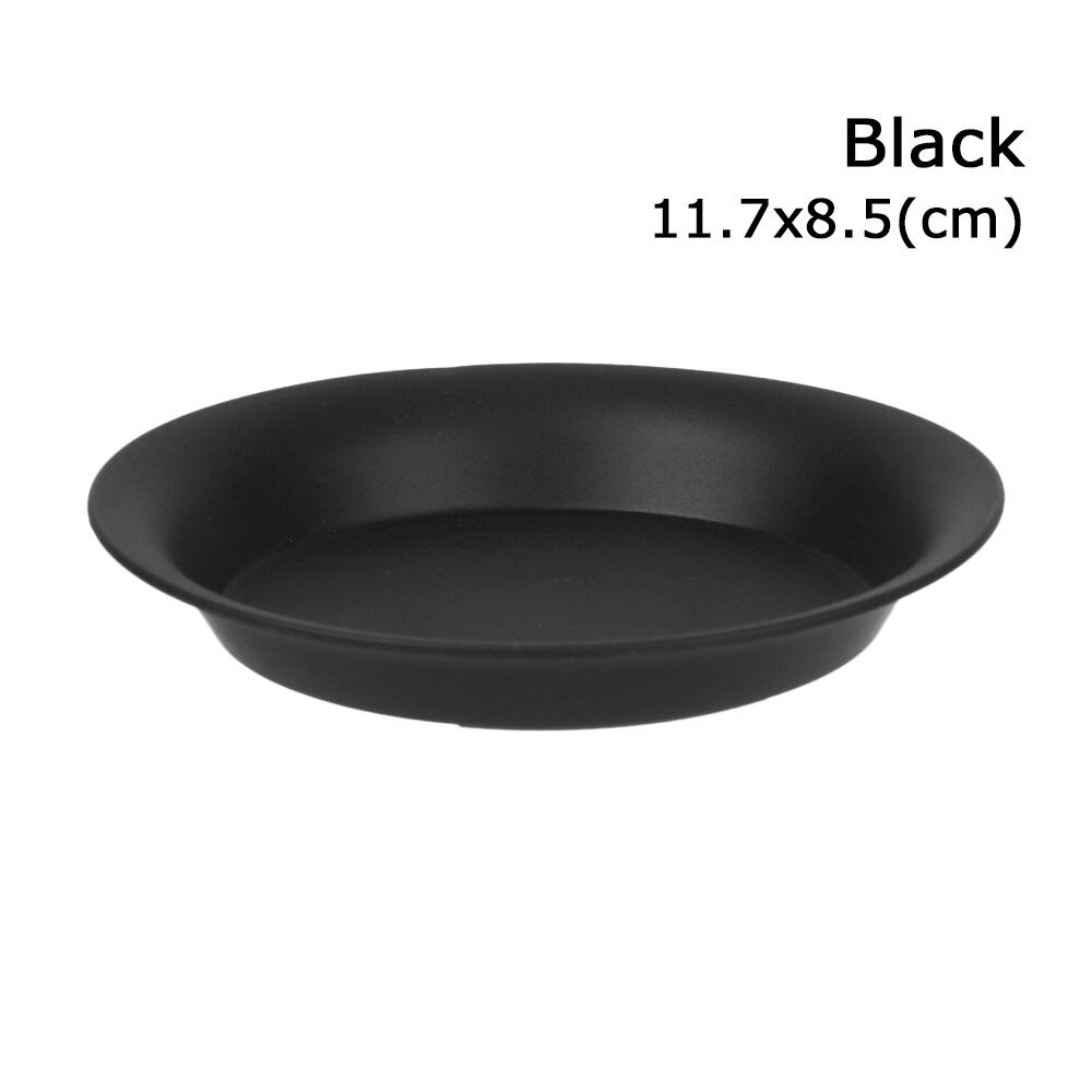 3Pcs DIY Round Durable Plant Saucer Drip Trays Plastic Tray Saucers for Indoor Outdoor Flower Pot Garden: black-11.7x8.5cm