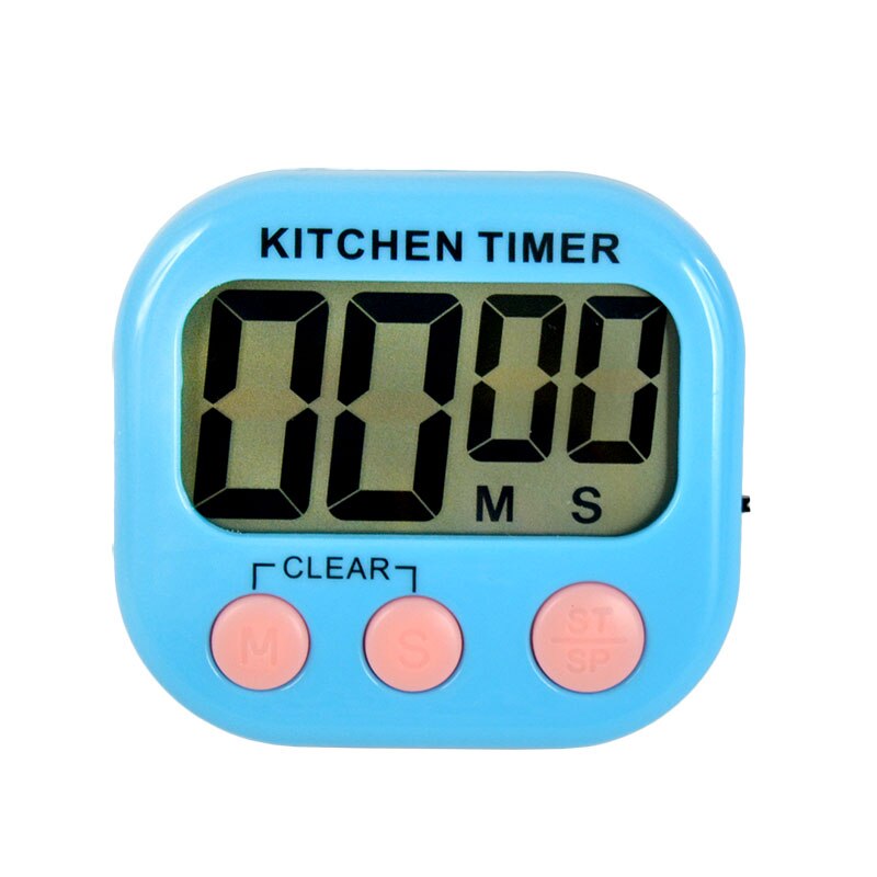 *10 PCS Magnetic Digital Clock Large LCD Kitchen Cooking Timer Loud Alarm Timer Count Down Up Timer: Blue