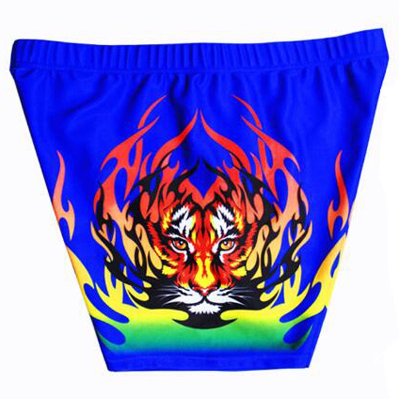 Mænd tiger flame badebukser strand badeshorts underbukser badetøj bukser badedragt strandtøj badedragt mayo sunga stor størrelse