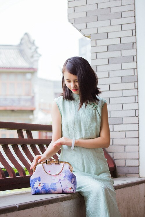 Alasir Style chinois soirée sacs à main à la main femmes rétro cadre sacs Lotus fleurs concepteur Cheongsam sac sac à main: Default Title