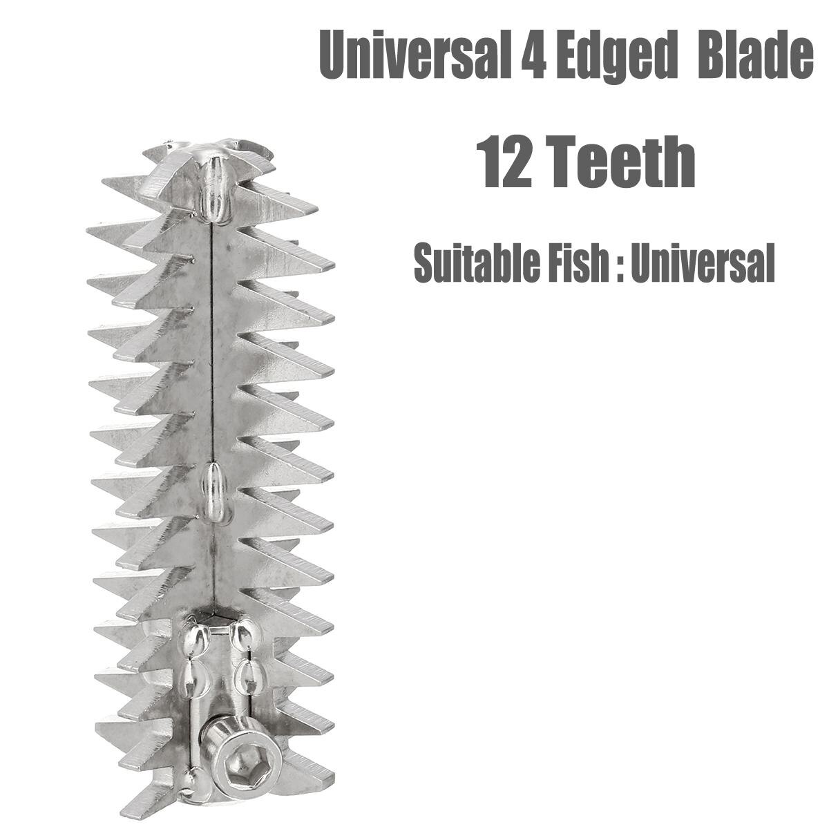 120W Portable Cordless Electric Fish Scaler Waterproof Fish Scale Scraper Easy Fish Stripper Scale Remover Cleaning Scaling Tool: Universal 4 Blade