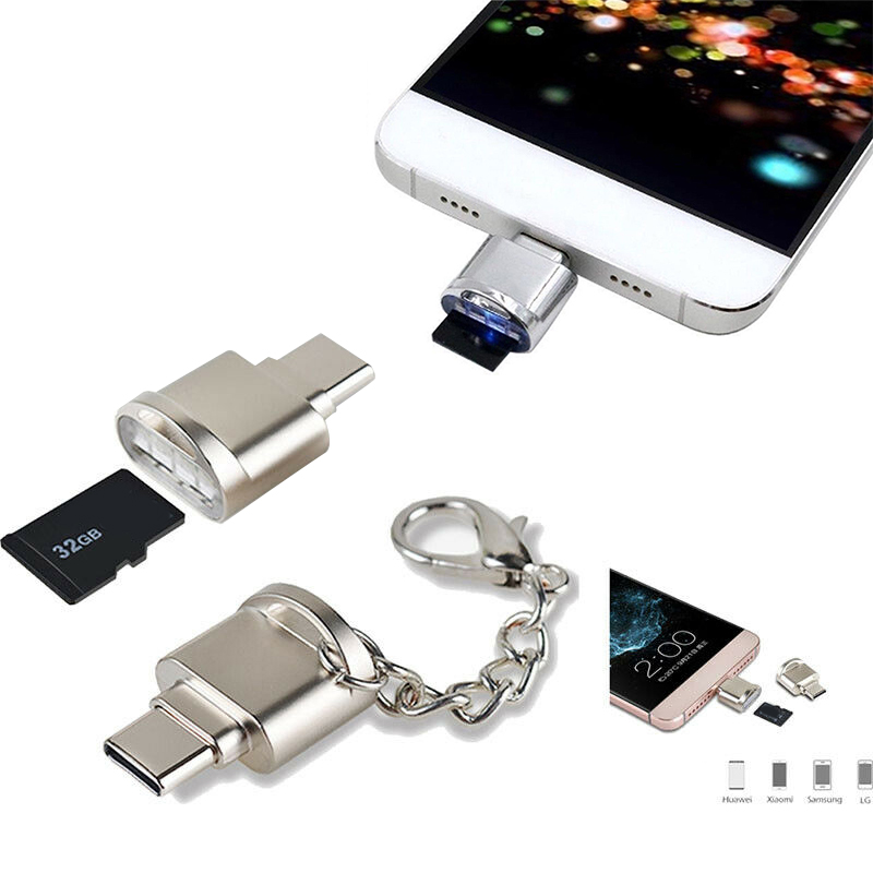 SOONHUA USB-C 3.1 Type C Male naar Micro SD Vrouwelijke Adapters Ondersteuning Geheugenkaart Reader Type-C Converter Voor SDHC SDXC TF Card