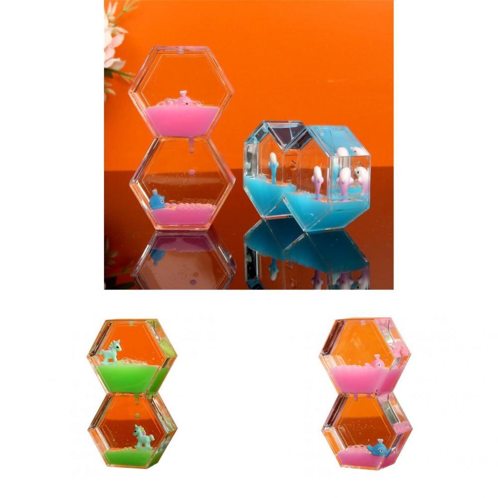 Sablier liquide huile de bureau décoratif , deux losanges, jouets pour enfants à Surface lisse