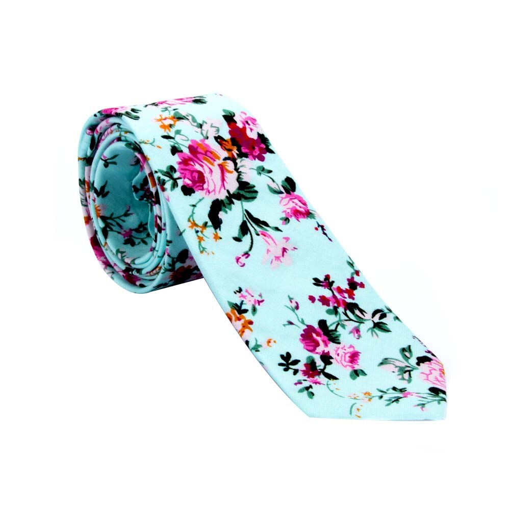 TigerTie Corbata Estrecha De Diseño En Monocolor, 100% Algodón
