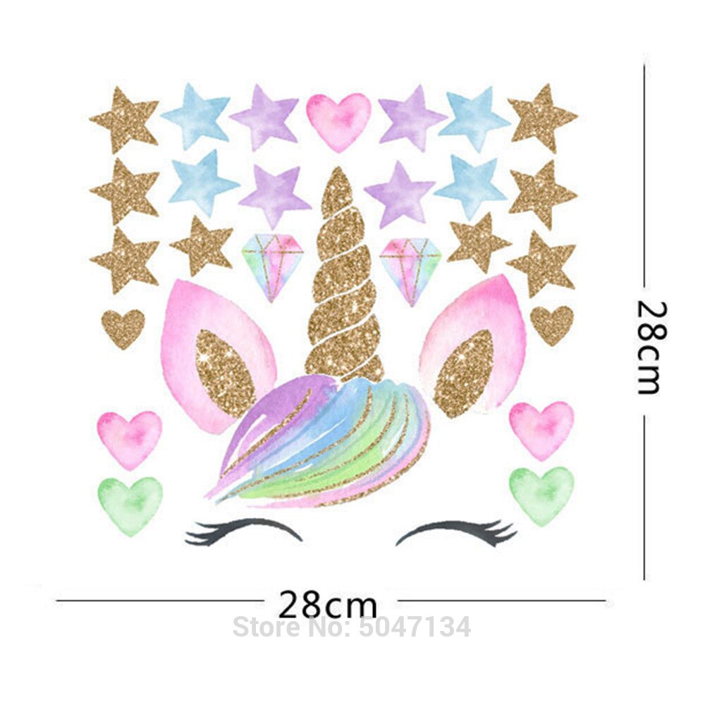 3d syntymäpäiväjuhla vauva lapsi yksisarvinen juhla sisustus tarrat askartelu tarrat super tee itse scrapbooking tarrakirja lapsille: Ksd 8816-2