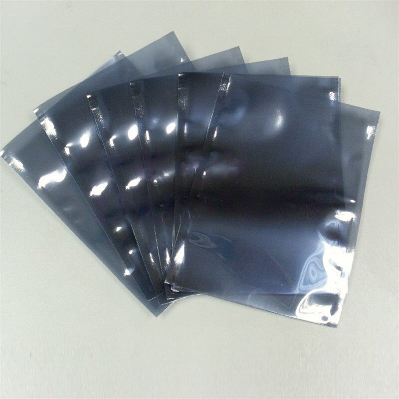 100Pcs Anti Static Shielding Packaging Bags ESD Anti-Static Packing Bag Open Top Antistatic Storage Bag For Electronic Pouches