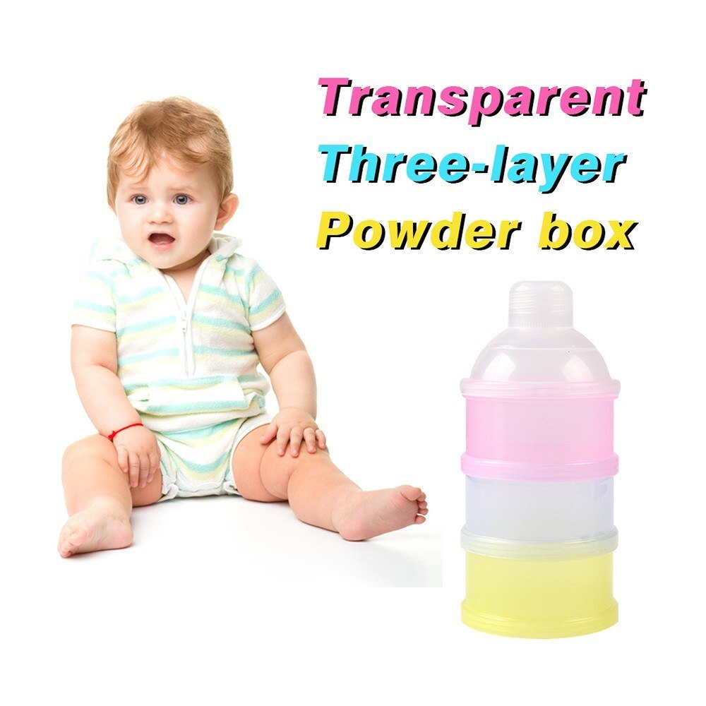 3 Layers Baby Milk Powder Formula Dispenser Feeding Box Container Bottle