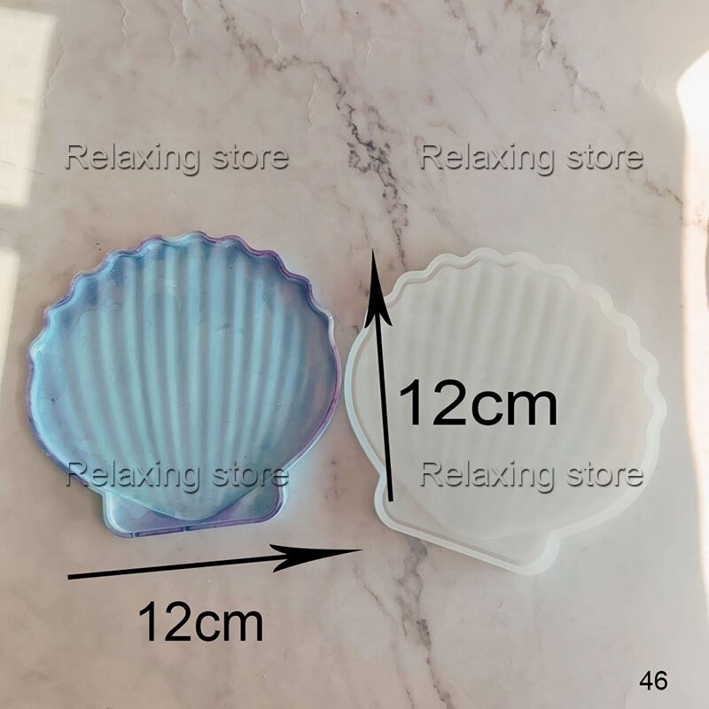 Shell Conch Concrete Tray Plate Silicone Molds Starfish Cement Candlestick Plaster Gypsum Jewelry Display Tray Resin Epoxy Mould: D