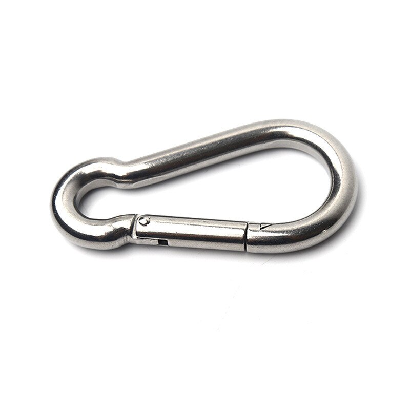 1pcs M4/M5/M6/M7 Spring Snap Quick Link Lock Ring Carabiner 304 Stainless Steel Silver Aluminum Spring Carabiner