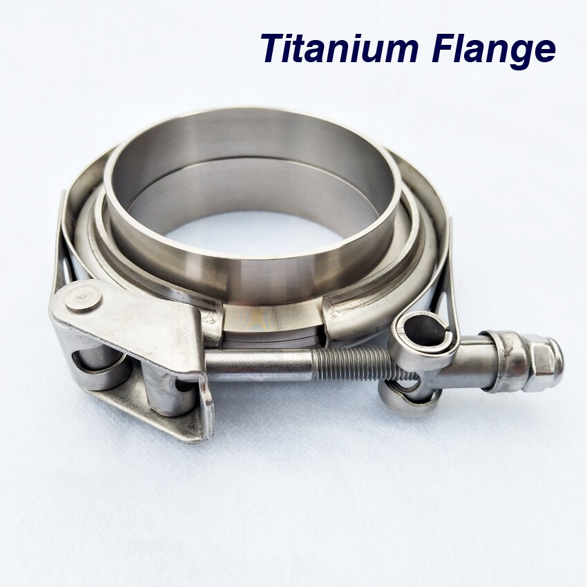 2.0-4.0inch Titanium V-Band clamp Flange Titanium alloy exhaust pipe flange with groove under the pipe