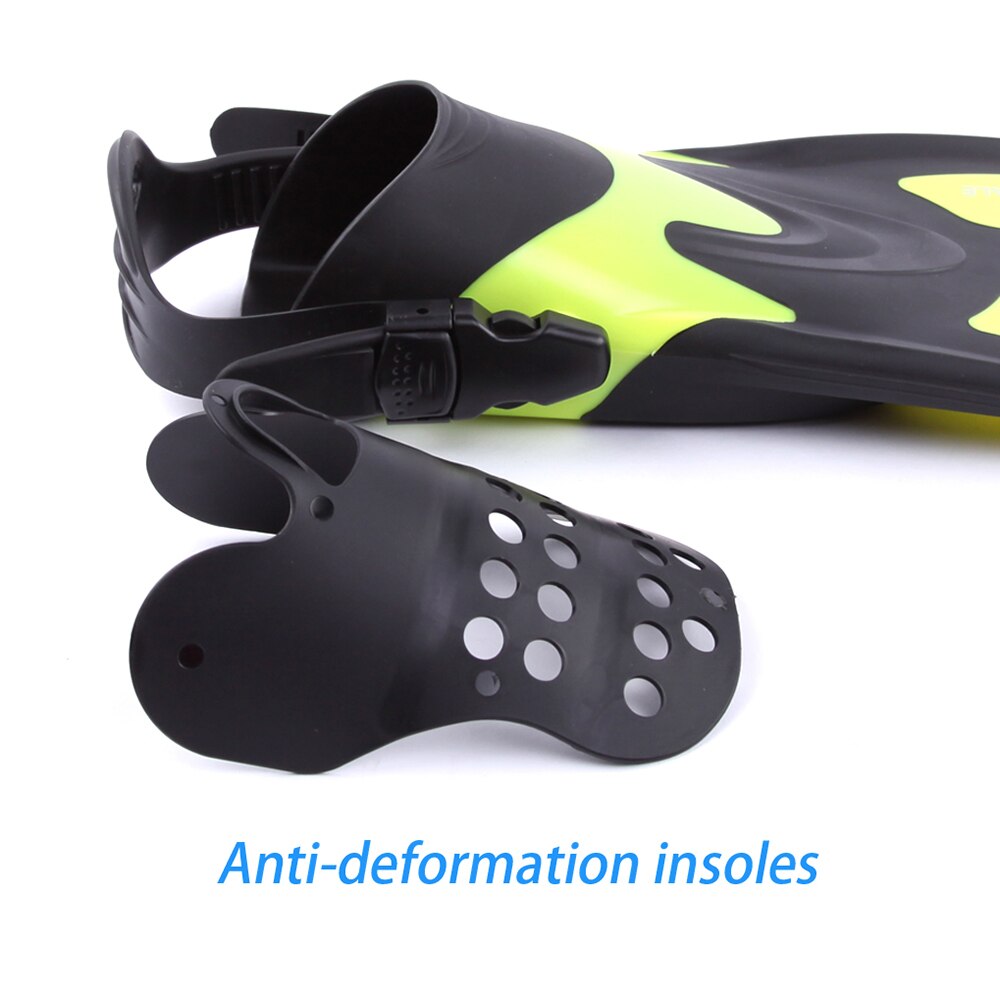 WHALE Adult Short Snorkeling Swim Fins Flippers with Adjustable Heel Water Sports