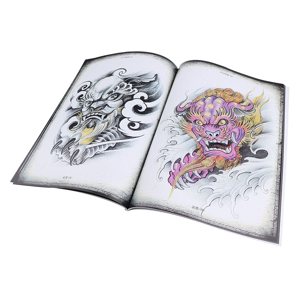 MagiDeal China Style Traditional Drawing Tattoos Flash Reference Book