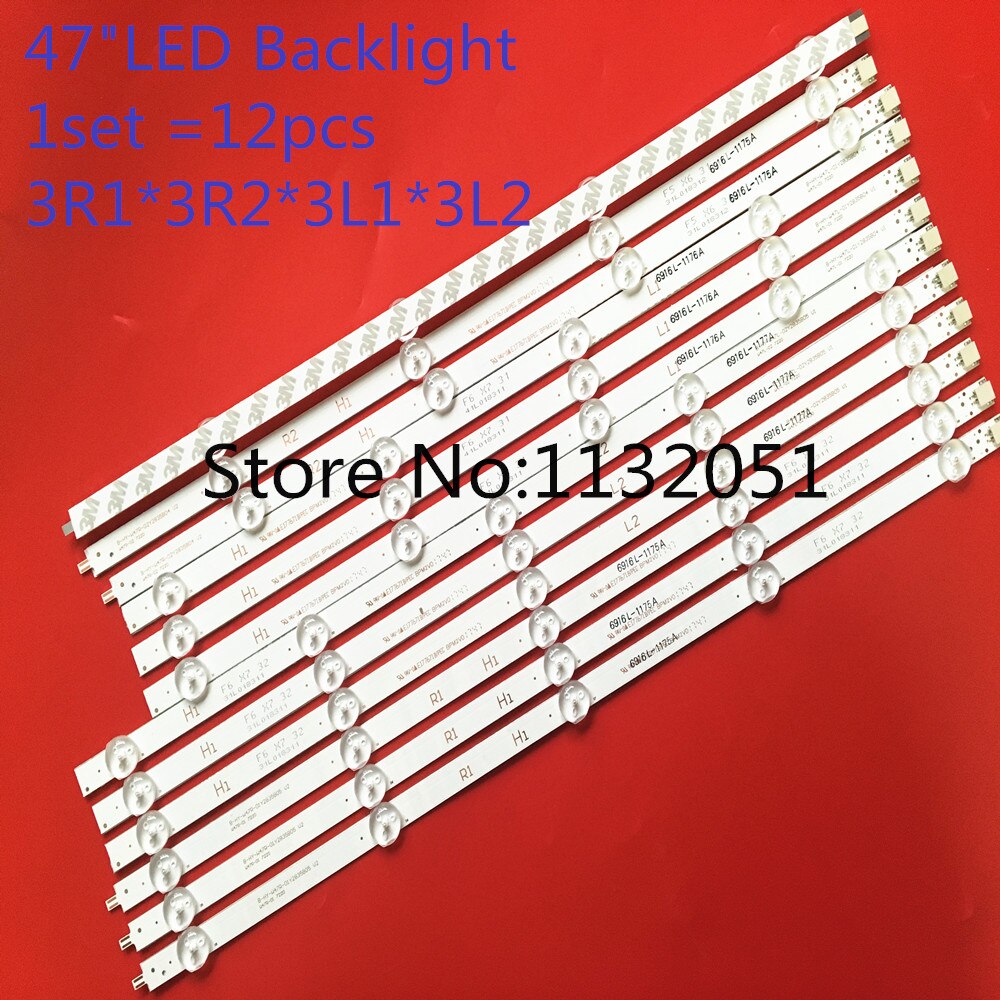 Part 12 PCS/set perfect Replacement for LG 47 Inch LC470DU 47LN5200 47LN5400 47LN5700 47LN5750 47LN5700