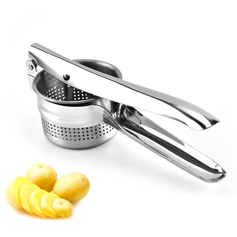 Stainless Potato Masher and Ricer Manual Juicer Squeezer Press Potato Baby Food Supplement Machine Multifunctional Kitchen Tools