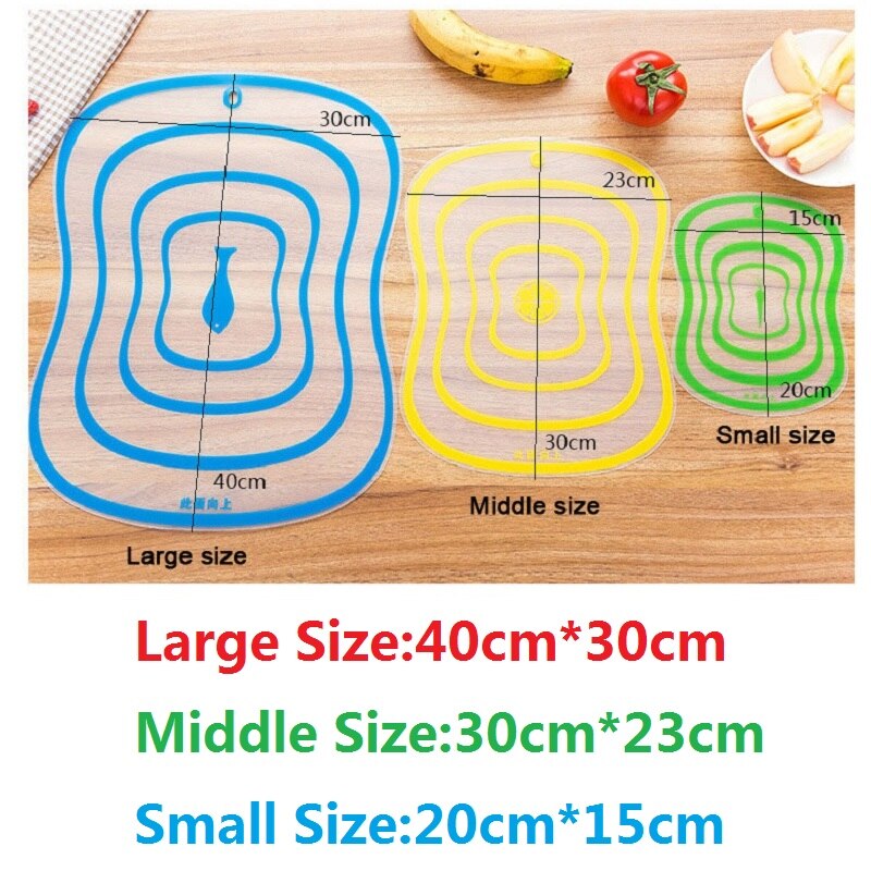 Extra Thick Flexible Plastic Cutting Board Mats With Food Icons, (Set of 4) -Prevents Slipping - Prevents Cross Contamination