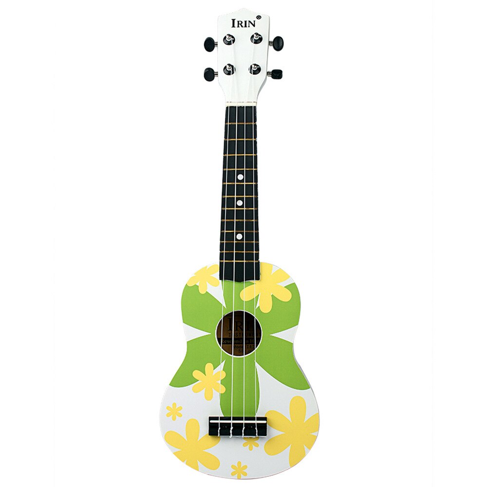 21 Inch Pink Soprano Ukulele Colorful Ukelele Guitar 4 Strings Acoustic Hawaiian Guitar Musical Instruments: green