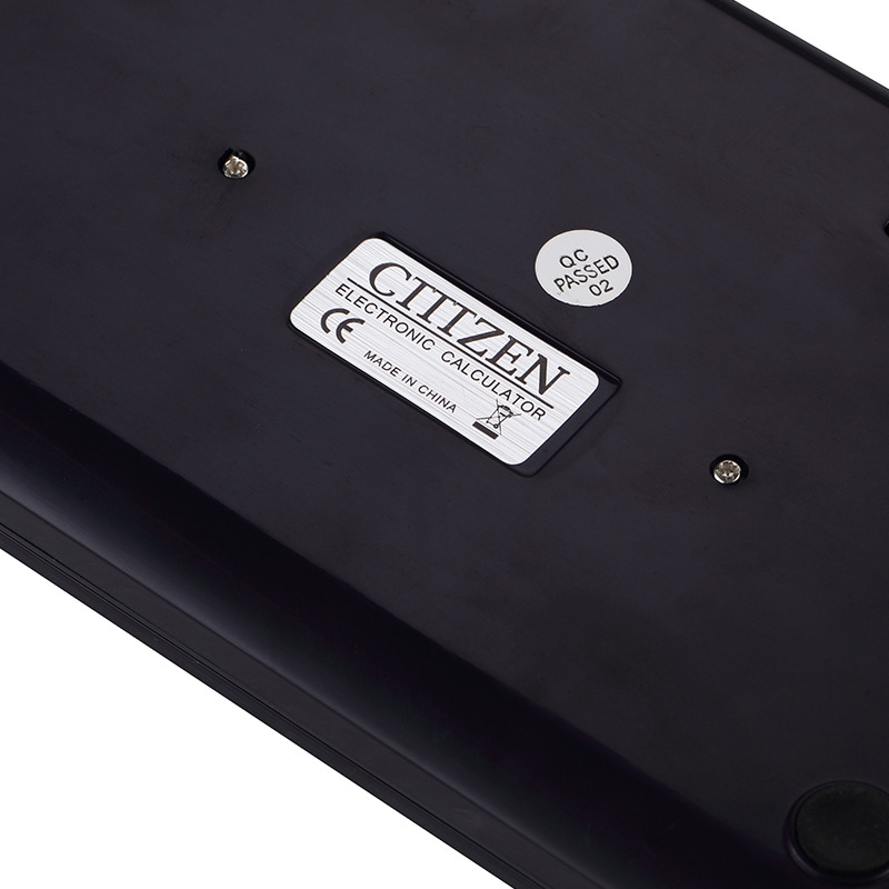 CT-8855V Box Flip Calculator Calculator 12 Digit ABS Plastic Ordinary Dry Battery Black Count Computer