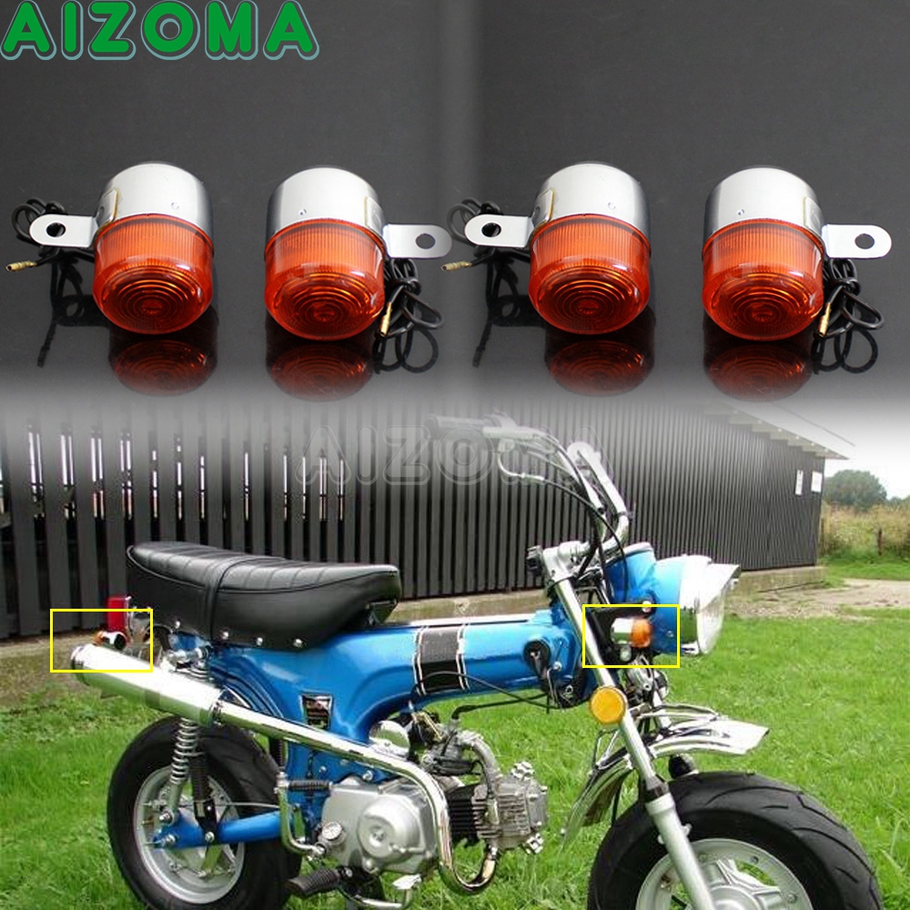 Clignotants de moto pour Honda P25 P50 Z50J1 Z50 Z50A K1/K2 ST50 Dax ST70 CT70 K3, 2 paires, 4 pièces