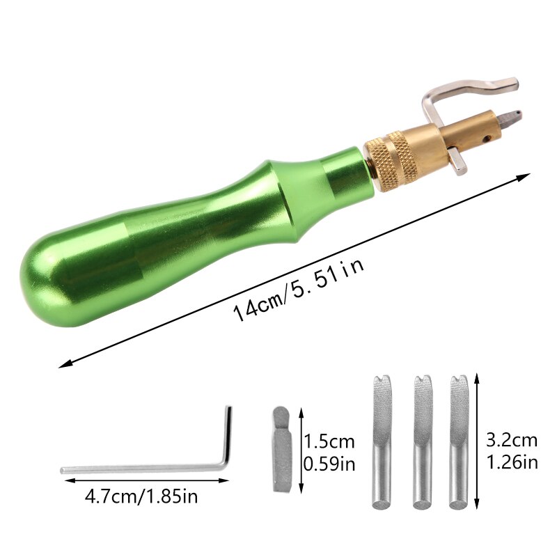 KAOBUY Multicolor Adjustable Leather Edge Stitching Groover Leather Stitching Tool And Edge Press Kit Adjustable Stitching