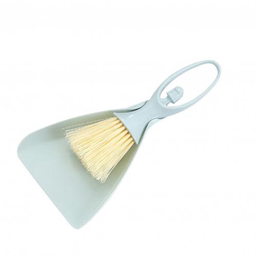 Mini Handy Desktop Keyboard Sweep Dustpan Cleaning Brush Corner Broom Pan Set: Blue