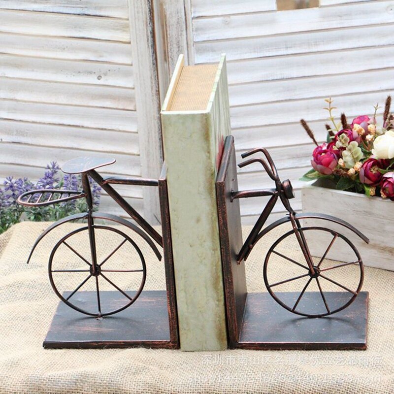 Boekenplank Retro Stijl Fiets Boek Houder Boek Close Boek Stand Decoratie Woondecoratie Brons