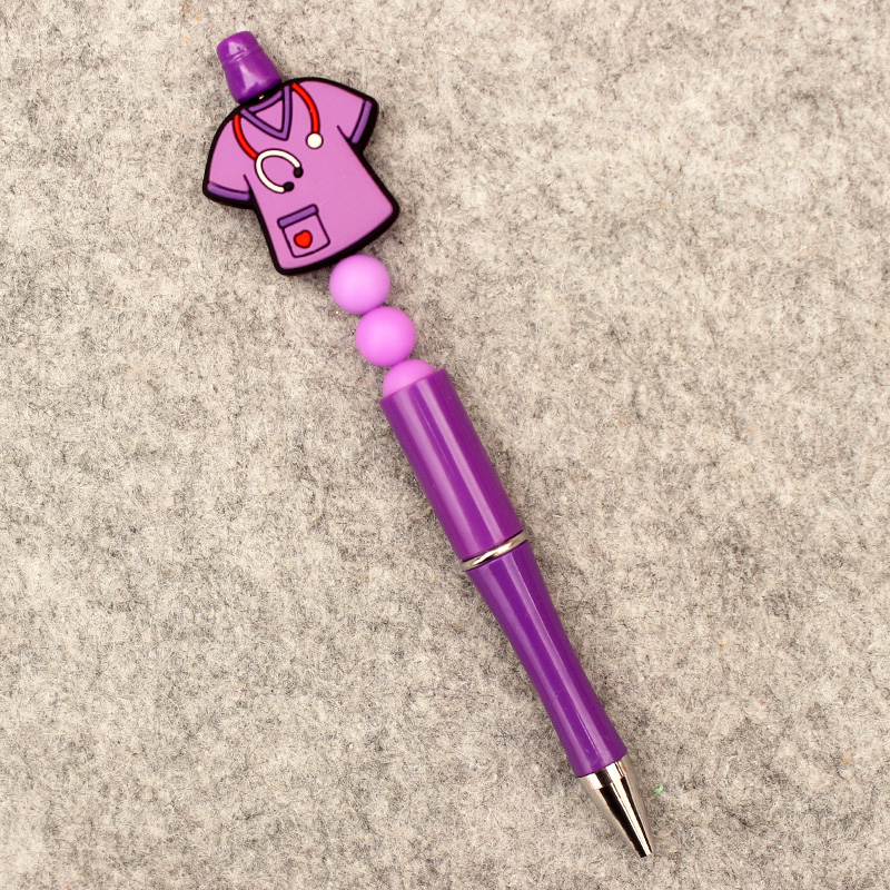 Dessin animé bricolage stylo à bille école hôpital étudiant infirmière stylo à bille: Brun transparent