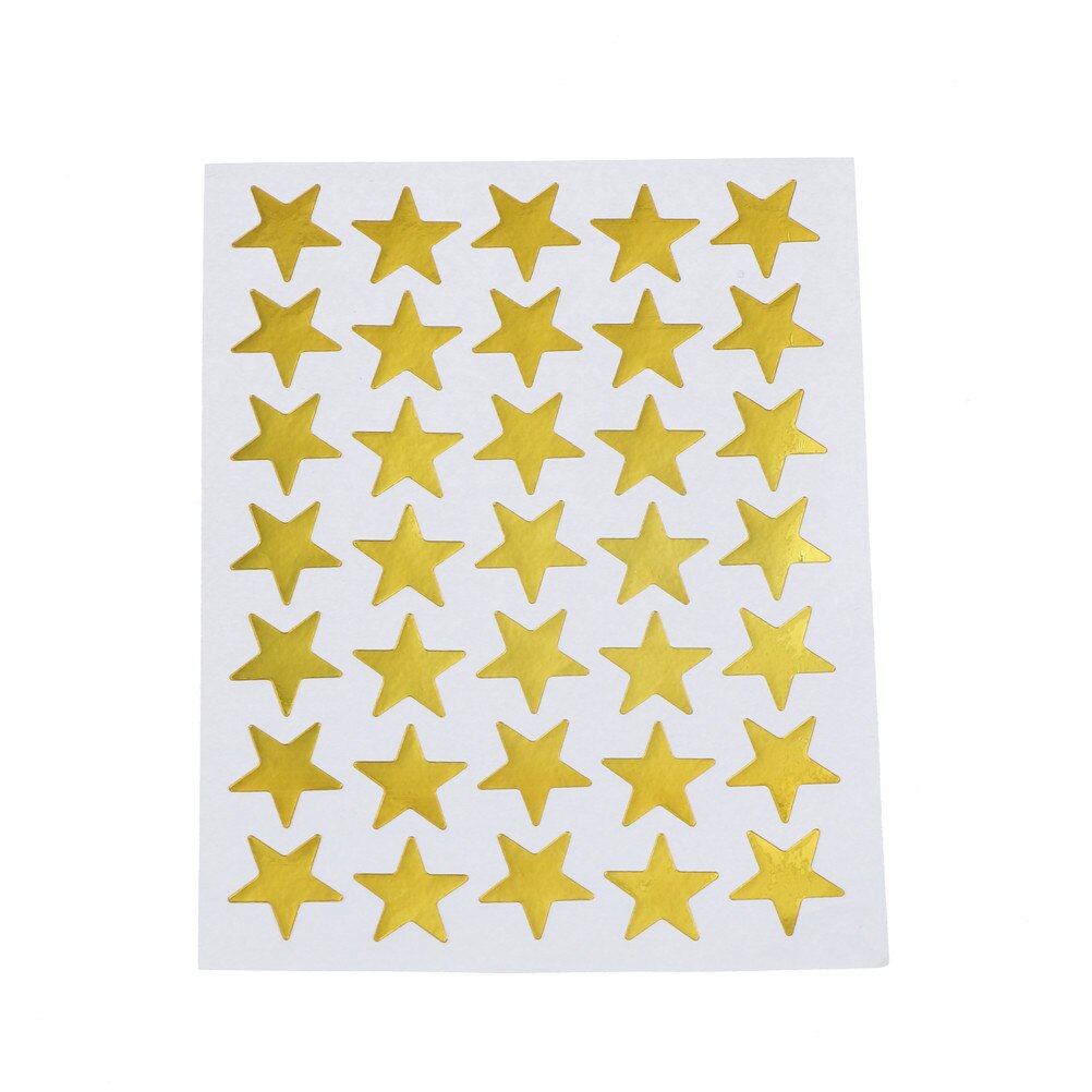 10pcs/lot Silver/ Golden Lovely Star Sticker Teacher Label Reward For Children Kid Students Gold Silver Bronze Stationery