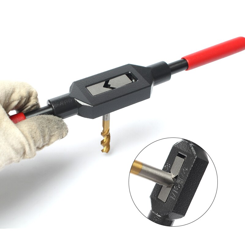 Anti skid handle tapping Tapping Manual tap wrench Tapping tool T-shaped adjustable M1-4 M10-M33 Feeding tap with twist drill