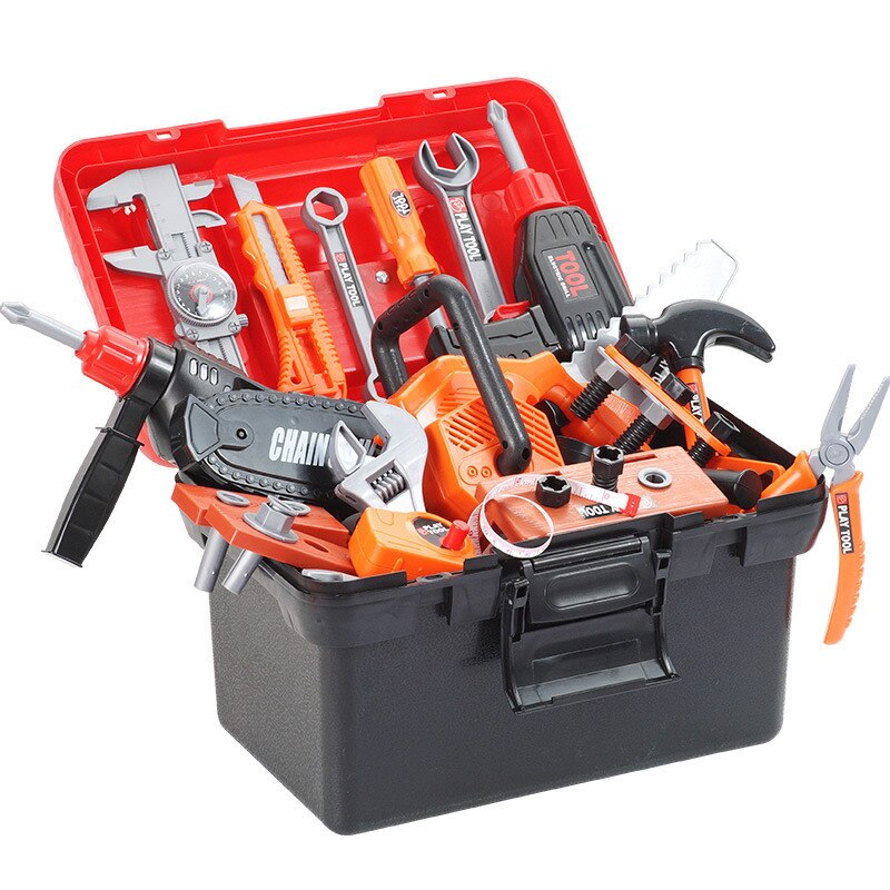 Simulatie Chidlren Reparatie Tools Speelgoed Hand Boor Wrench Toolbox Kit Leren Ingenieur Carpenter Pretend Play Gereedschap Speelgoed Voor Jongens