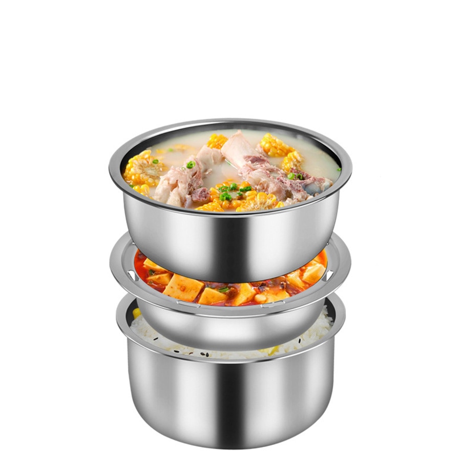 Mini Cooker 3 Layers Potable Electrical Heating Bento Box Picnic Lunch Cabinet Keep Wram Food Container Mini Cooker For 1-2 man
