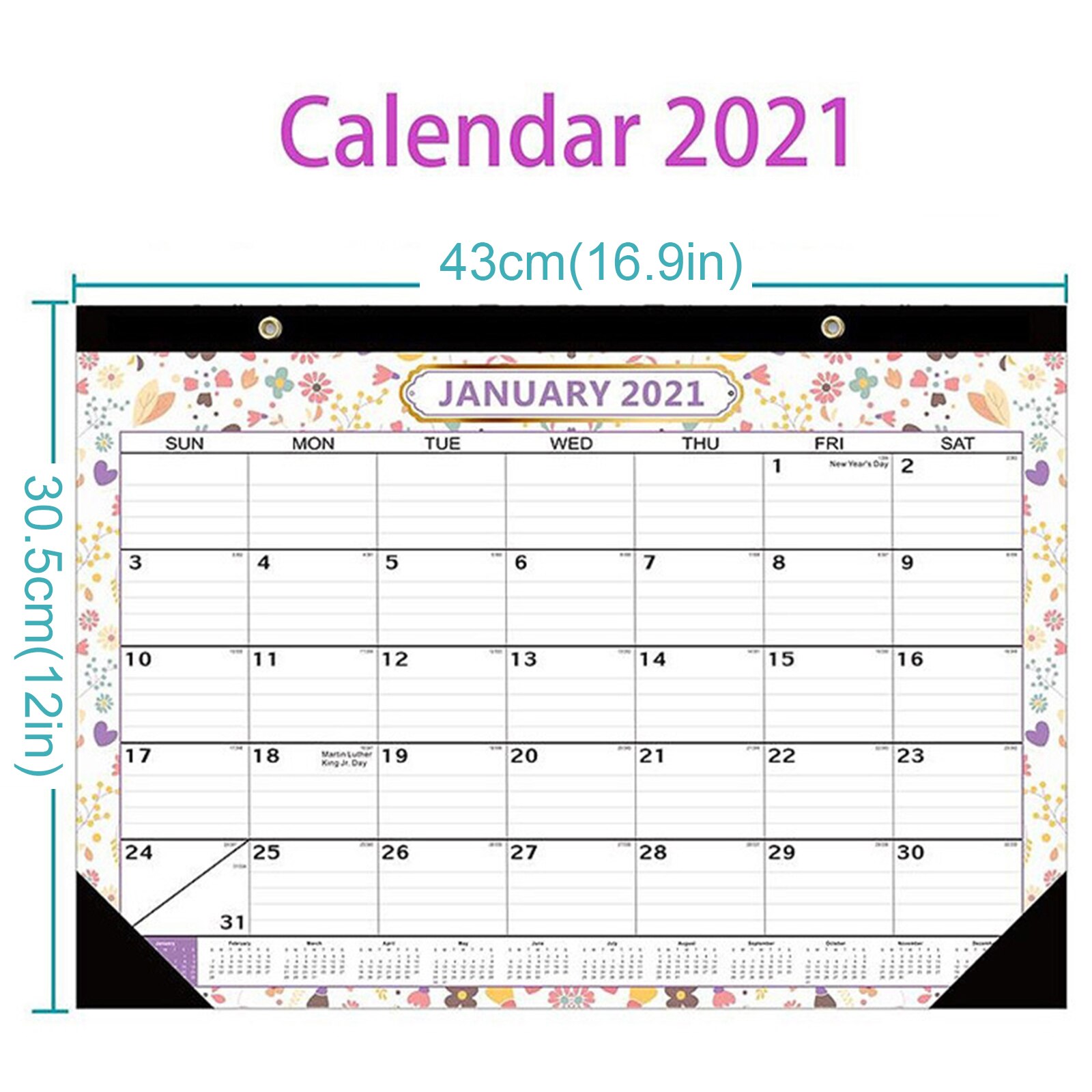 Calendar Planner Schedule Twin-Wire Bound You Can Get More Done In Less Time Stationery Large Blocks With Julian Dates