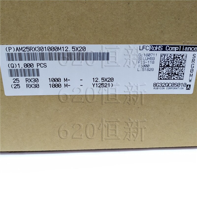 20 sztuk nowy RUBYCON RX30 25V1000UF 12.5X20MM kondensator elektrolityczny rx30 1000 uF/25 V 130 stopni 1000UF 25V