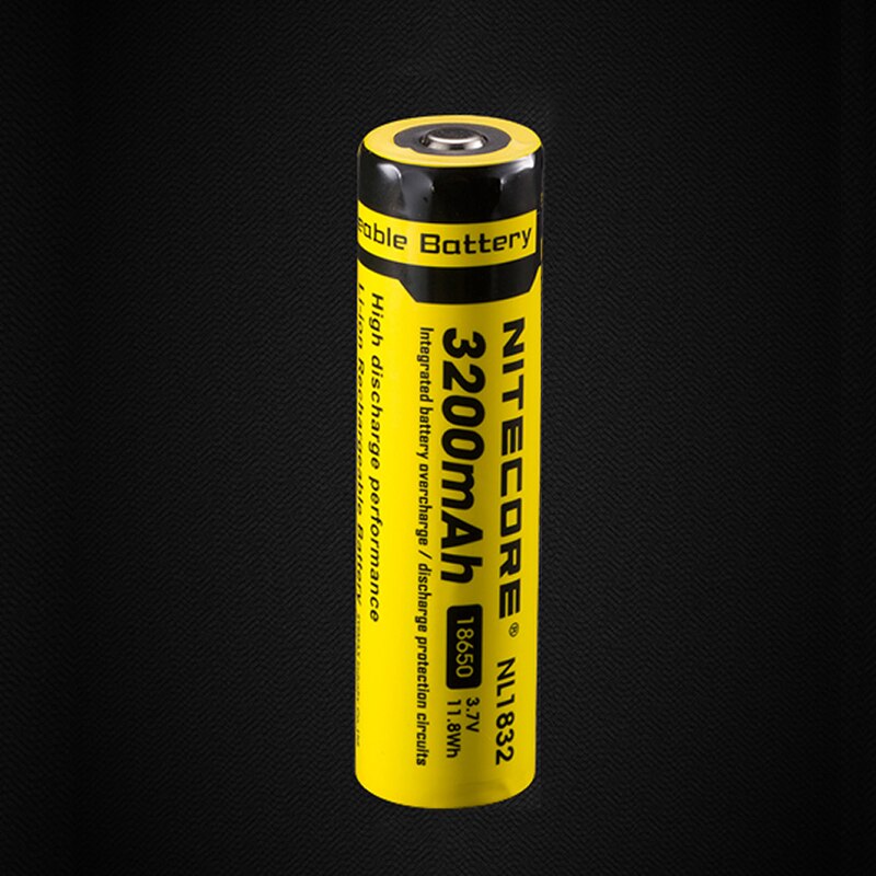2PCS NITECORE 18650 3200mAh NL1832 3.7V 11.8Wh Rechargeable Li-on Battery Protected Li-ion Button Top Battery