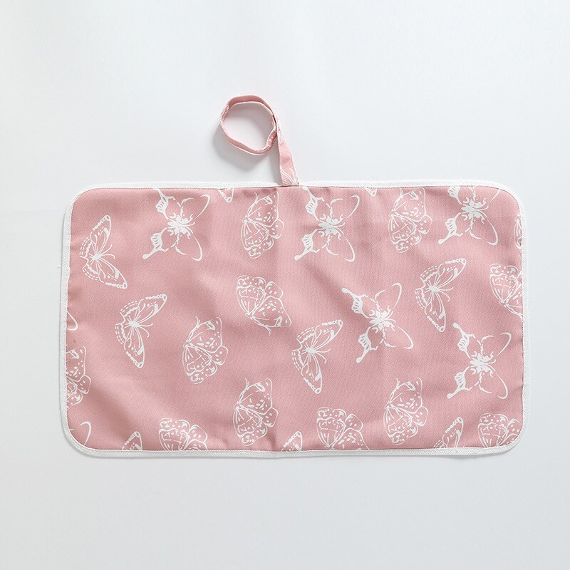 60*35cm Neue Baby Windel Ändern matt wiederverwendbar Windel Kleinkind Waschbar Wasserdichte Matratze gestreift drucken freundlicher Spiel Boden matten: Schmetterling