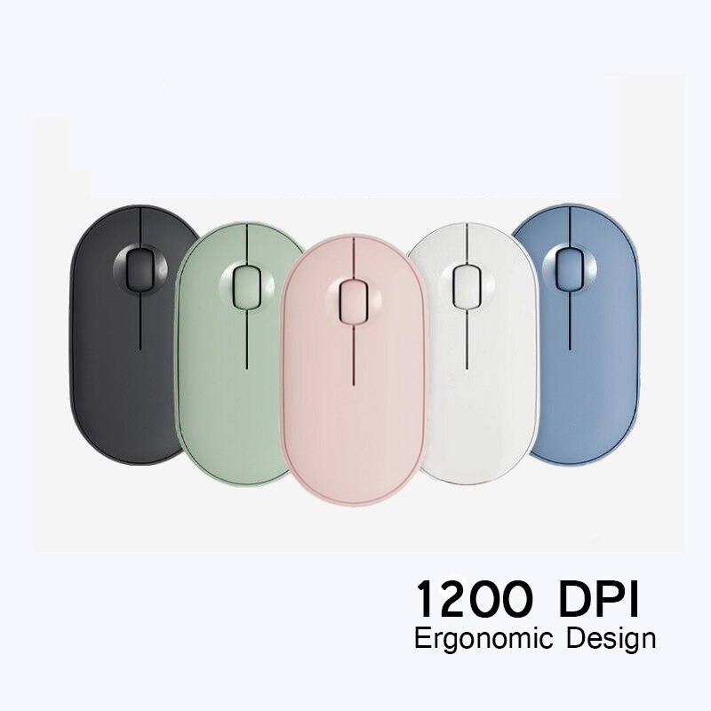 Pebble 2.4G Wireless Mouse Ergonomic Mute Mause Portable Ultra-light Mice for PC Laptop Desktop Notebook Office Use