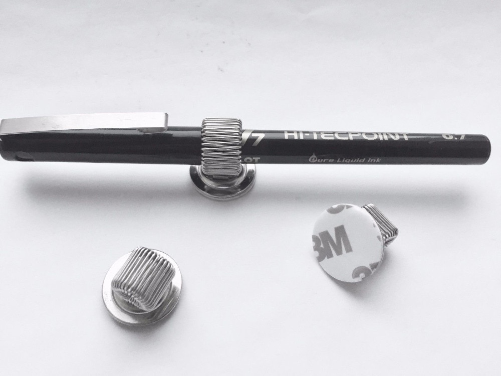 3 Pieces Single Metal Pen Holder - 3M Self adhesive - Stick on - Nurse - Doctor