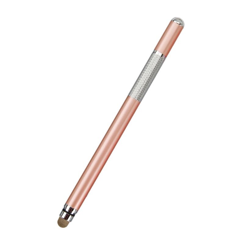 2 In 1 Multifunction Fine Point Touch Screen Metal Capacitive Stylus Pen For iPhone iPad Smart Phone CellPhone Tablet PC: Gold