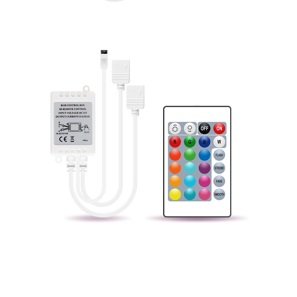 24Keys 44Keys LED RGB Controller DC12V IR Remote Controller for SMD 3528 5050 2835 RGB LED Strip Lights Single Dual Output: 24Key Dual output